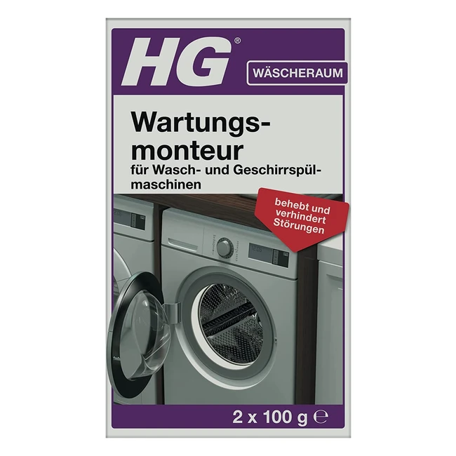 HG Wartungs-Installateur für Waschmaschinen und Geschirrspüler 200ml - Spezialreiniger gegen Störungen