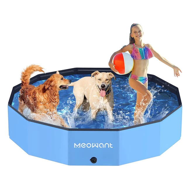 Meowant Foldable Dog Pool XL63x12 - Sturdy Portable and Non-Slip