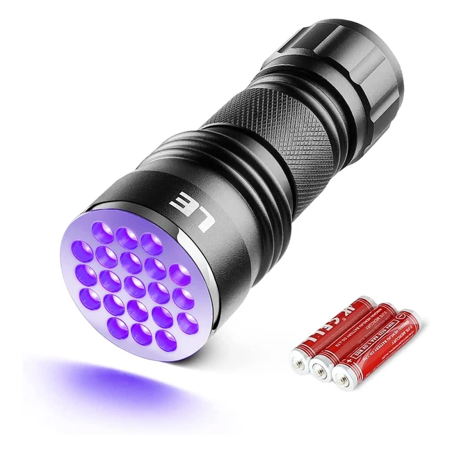 Lepro UV Light 21 LED 395nm Torch for Pet Urine Stains Bed Bugs and More - Val