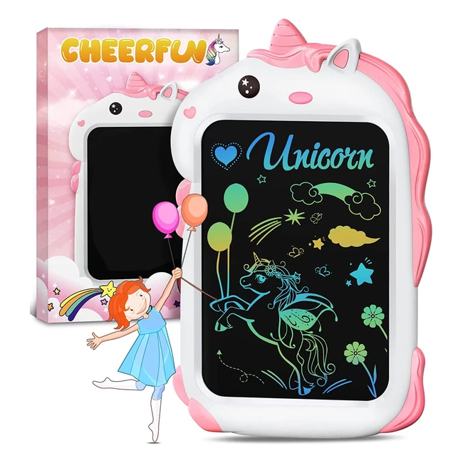Tavoletta grafica LCD unicorno Cheerfun 85 - Giocattolo bambini 2 in 1 per disegnare e scrivere con piacere