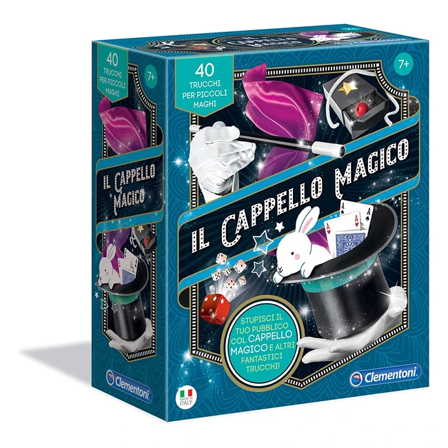 Clementoni - Cappello Magico Gioco da Tavolo 7-10 Anni Multicolore 16184 - 40 Trucchi Magici