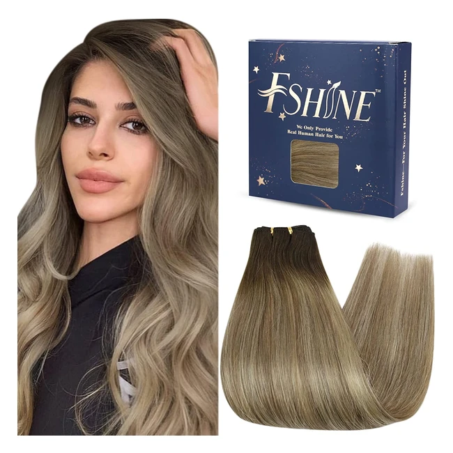 Extension Fshine Remy 100g 35cm Color 3-8-22 Balayage 22, Capelli Veri Brasiliani