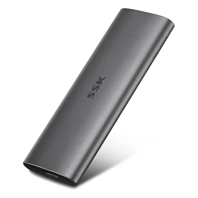SSD portátil SSK 1TB USB-C Gen2 hasta 550MB/s velocidad ultra con carcasa de aluminio resistente a golpes