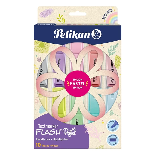 Subrayadores Pelikan Signal Pastel 3 paquetes de 10 colores surtidos lavables