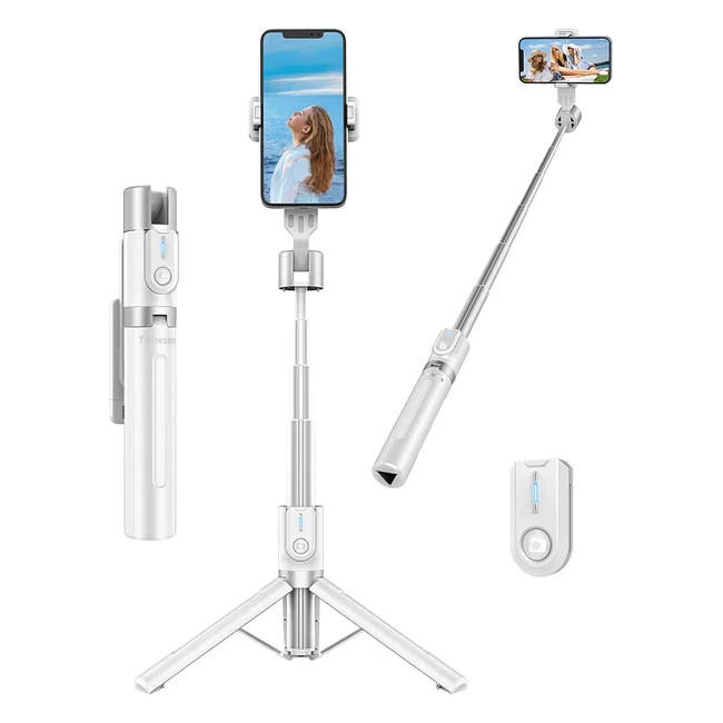 Bastone per selfie professionale Tupwoon con telecomando ricaricabile e asta estensibile 11m per iPhone e Android