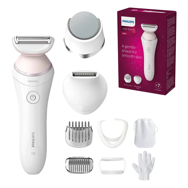 Philips Lady Shaver Series 8000 BRL17600 - Cordless Wet and Dry Shaver for Smooth Skin