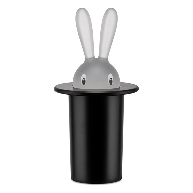 Alessi Magic Bunny ASG16B Toothpick Holder - Practical and Fun Design in Black Resin