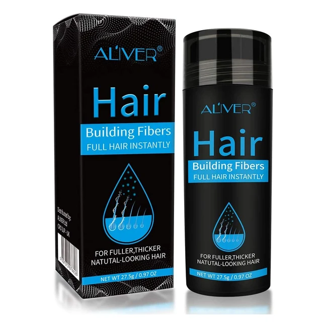 Aliver Hair Fibers - Instant Hair Thickening in 15 Seconds - Natural Formula - G