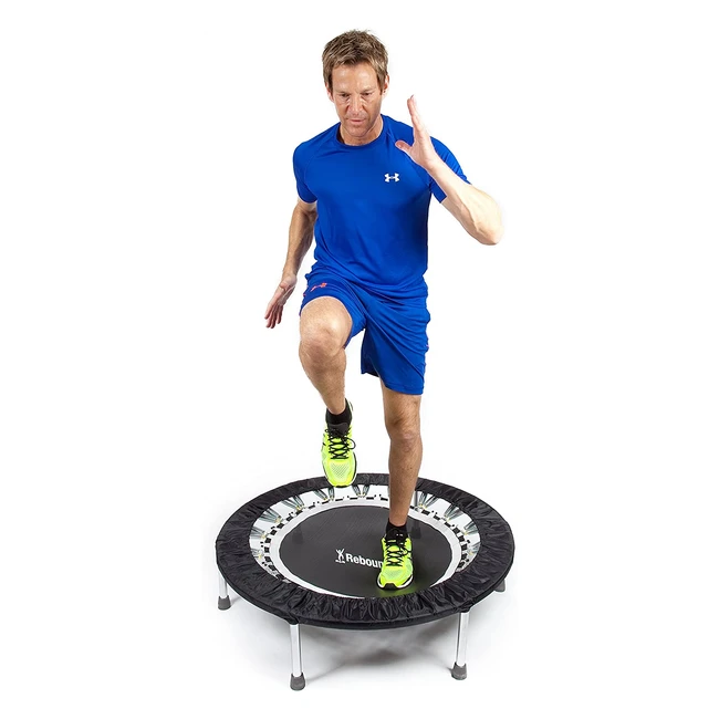 Pro Rebounder Trampoline for Fitness & Sports Training - Includes DVDs, Resistance Bands, & Handle Bar - Low Impact & Robust