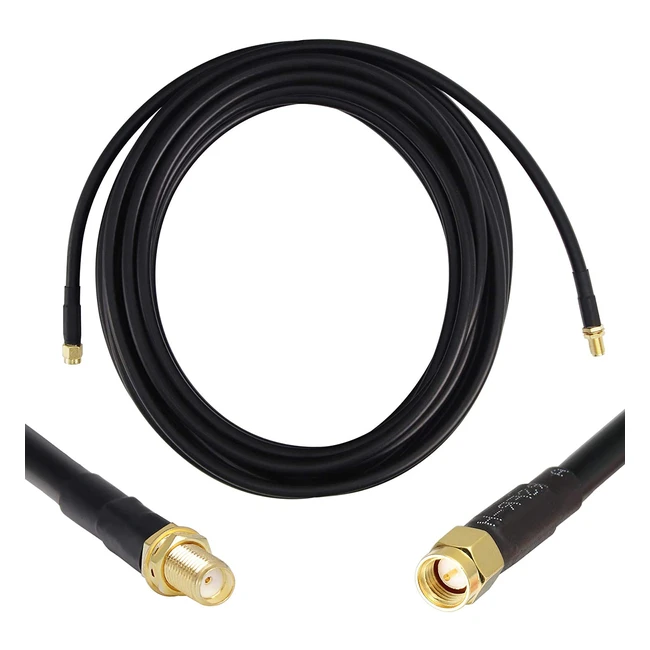 Extensor de cable de antena SMA macho a SMA hembra de cobre puro de 8m para 3G/4G/5G/6G/LTE/ADS-B/HAM/GPS/WIFI/RF radio uso - 50 ohm