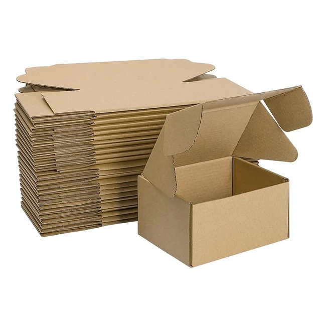 Lot de 25 boîtes d'expédition en carton pliable pour envoi postal de bougies et cadeaux - Horlimer