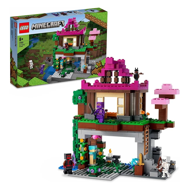 Lego Minecraft 21183 - Campi d'allenamento Dojo e Bottega del Fabbro, gioco per bambini da 8 anni in su