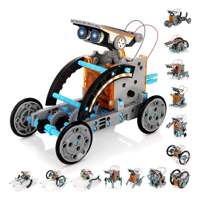 Winique Solar Robots 14-in-1 STEM Educational Kit for Kids Aged 10  190 Pieces