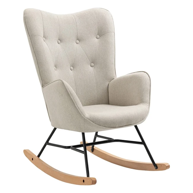 Meuble Cosy Relaxing Rocking Chair - Luxuriser Sessel mit gepolstertem Sitz 68