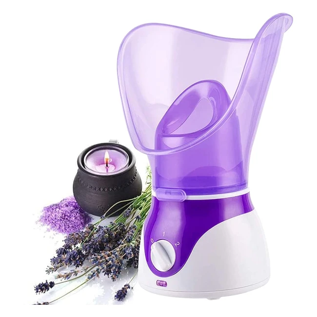 Voum Facial Steamer for Deep Cleaning & Sinus Relief - Unisex Purple