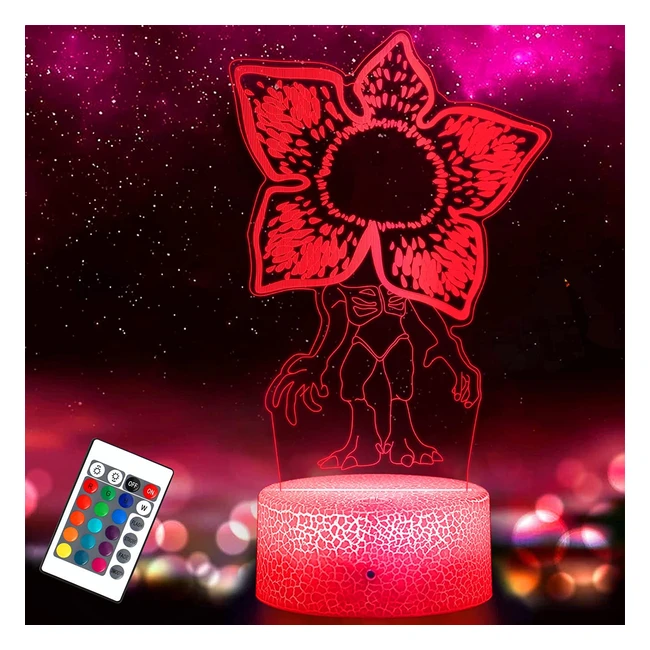 Faminess Stranger Demogorgon 3D Night Lamp with 16 Color Changes - Great Toy Gift for Kids