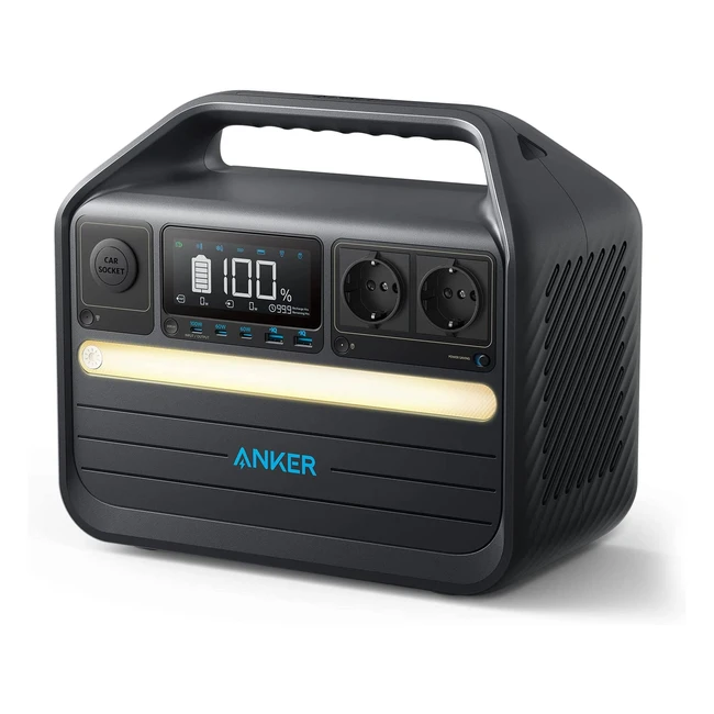 Anker Powerhouse 555 - Tragbare Powerstation mit 1024Wh, 1000W, 3 USB-C PD Anschlüssen und 100W Stromversorgung für Camping und Wohnmobile