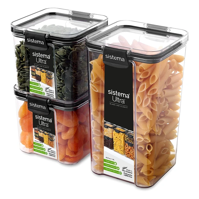 Sistema Ultra Tritan Airtight Pantry Kitchen Storage Containers - Stackable BPA