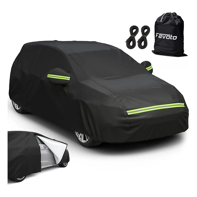 Favoto Hatchback Cover - Universal Fit 157-171 inch, Sun Protection, Waterproof, Windproof, Dustproof, Scratch Resistant