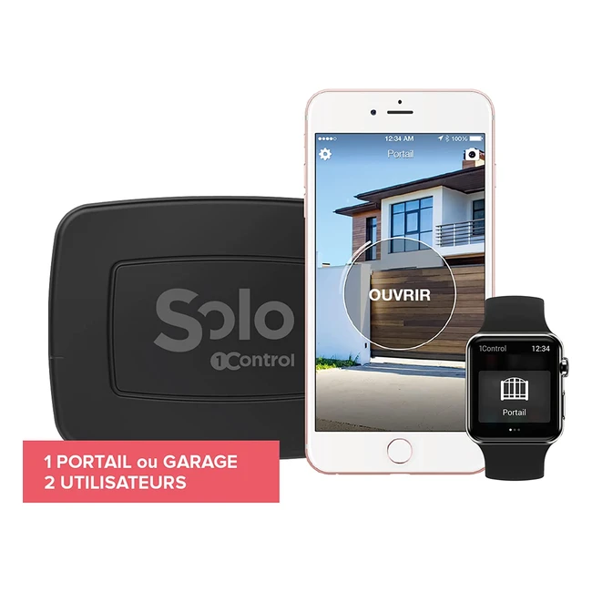 Ouvreporte Bluetooth sans fil 1Control Solo Mini pour portes et garages - jusqu