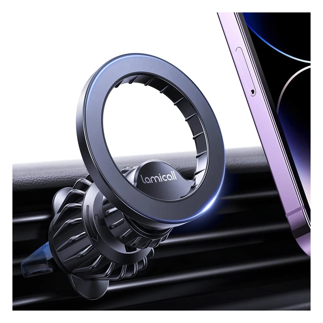 Support téléphone voiture Lamicall aimanté 360° métallique pour iPhone, Huawei et autres smartphones - 20 aimants N52