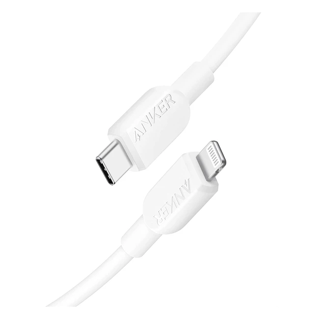Cable de carga rápida Anker USB-C a Lightning MFi para iPhone 14/13/12/X/XS/XR
