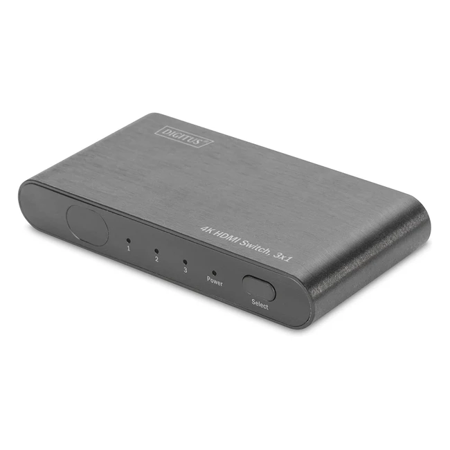 Assmann Digitus 45316UHD HDMI Switch - 3 Ports - 4K2K 60Hz - HDCP 2.2 - Ultra HD - Black