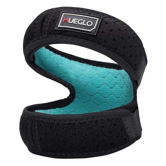 Hueglo Patella Tendon Knee Strap - Adjustable, Anti-Slip, Pain Relief for Running, Cycling, Hiking, Soccer, Basketball - Men, Women