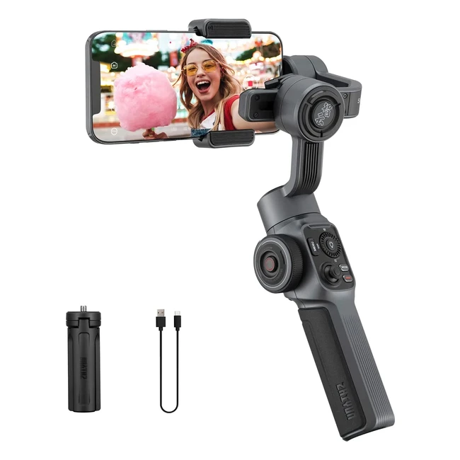 Zhiyun Smooth 5 Gimbal Stabilizer for Smartphones - 3-Axis Anti-Shake with Tripod - iPhone 13 Pro Max, 12, 11, Android - Vlog, YouTube, TikTok, Instagram - Standard Package