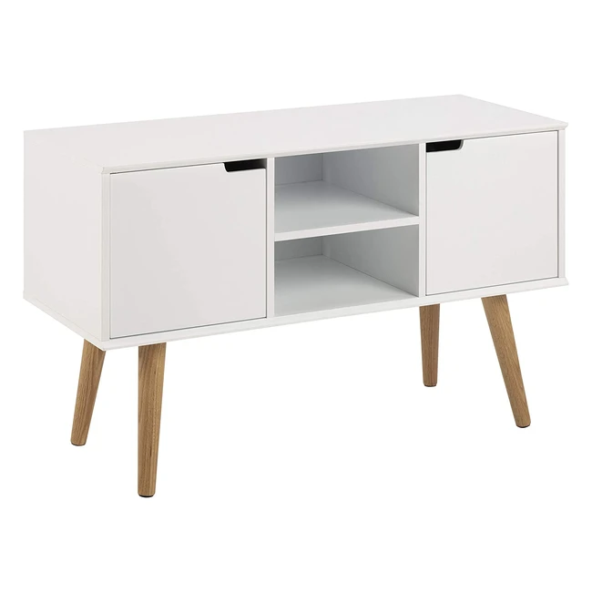 AC Design Mariela Sideboard Modernes Mbelstck mit weier Holztr und Eich