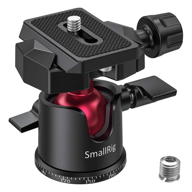 SmallRig Panorama Ball Head Tripod Head - 360° Rotatable with Quick Release Plate - DSLR Camera Accessory