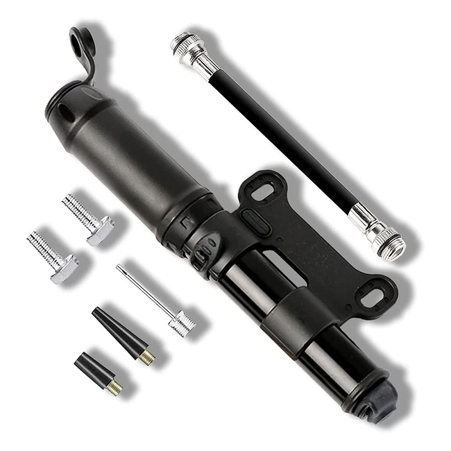 Bomba de mano para bicicletas Aweskmod Mini - 140 psi - Válvulas Presta y Schrader - Portátil para MTB, BMX, motocicletas y pelotas