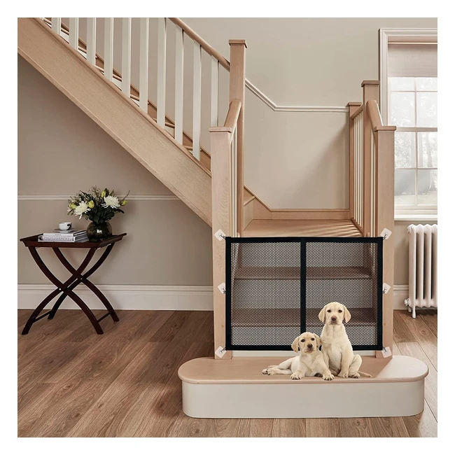 Malydyox Dog Stair Safety Gates - Portable Baby Gate for Doorways (110x73cm) - Indoor Enclosure for Pets and Babies