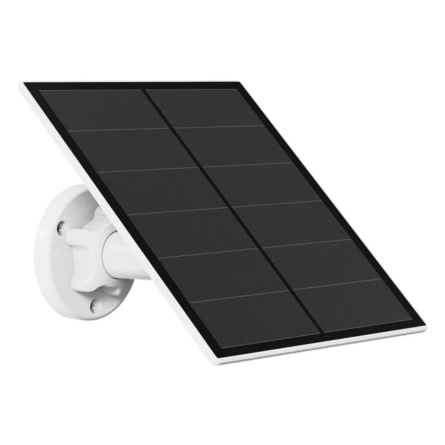 Panel Solar 5W para Cámara de Seguridad Inalámbrica para Exteriores - Compatible con Cámara de Vigilancia Alimentada por Batería Recargable