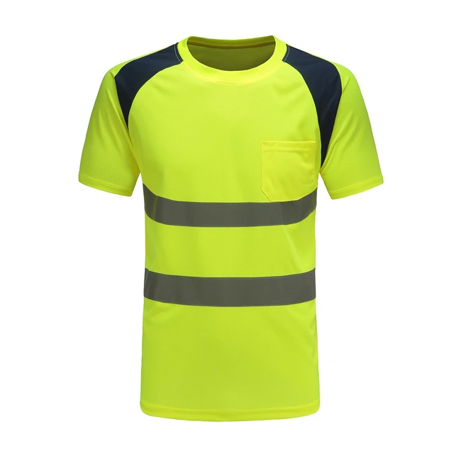 Maglietta da lavoro alta visibilità giallo-arancione fluo Aykrm - Riflettente 360°
