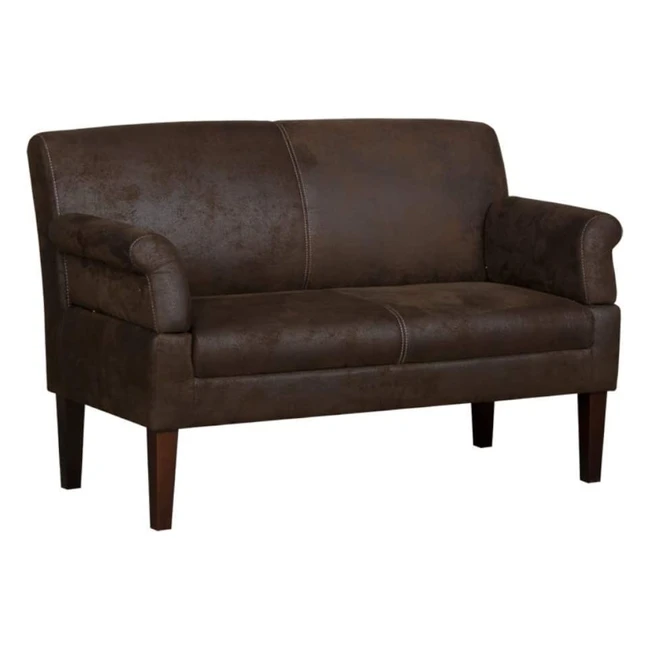 Cavadore Malm 2-Sitzer Sofa mit Federkern und Armteilfunktion in Antiklederoptik