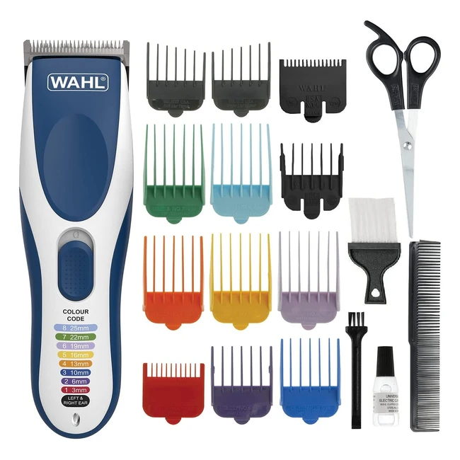 Wahl Colour Pro Cordless Clipper Kit - Fathers Day Gift for Men - Full Set of 12
