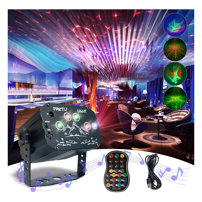 Boule Disco Amyfei avec télécommande sans fil et câble USB - Effet visuel 3 en 1 - 60 combinaisons de motifs - Pour Halloween, Noël, club, fête, vacances #BouleDisco #EffetVisuel #AmbianceDeFête