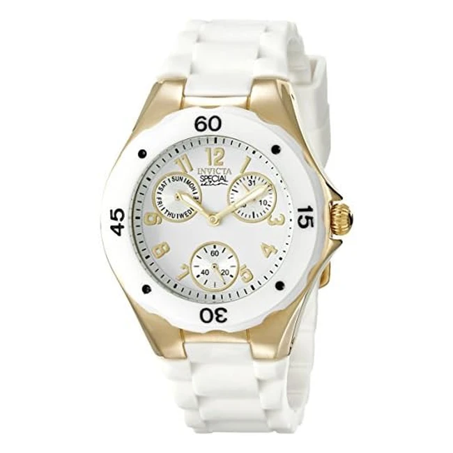 Invicta Angel 18796 Women's Quartz Watch - 38mm Stainless Steel Case, White Dial, Water Resistant