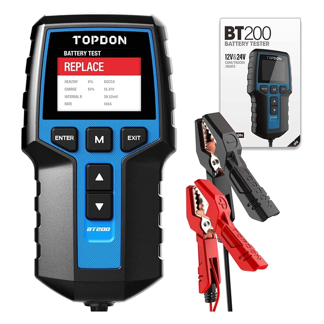 TOPDON BT200: Professioneller Kfz-Batterietester für Autos, LKWs, Boote und mehr