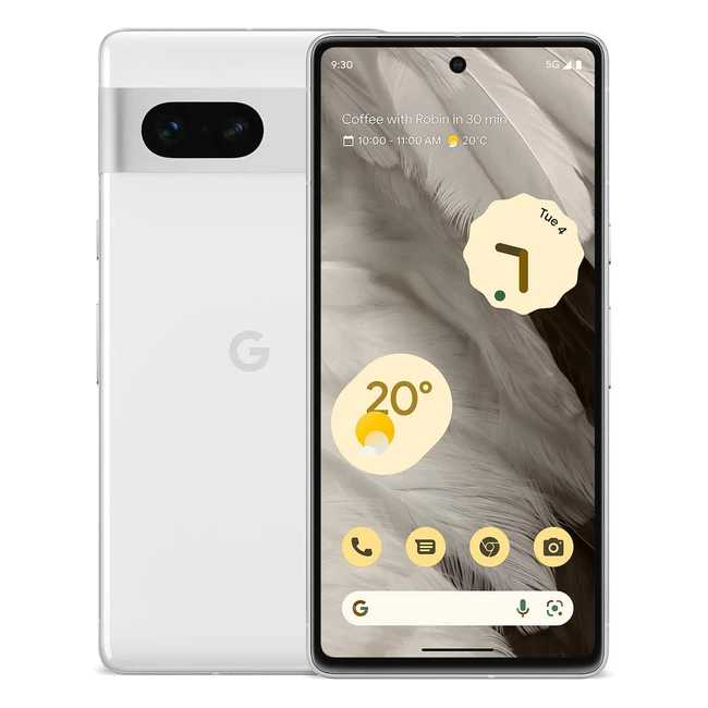 Google Pixel 7 Smartphone mit Weitwinkelobjektiv, 128GB, Snow - Jetzt schneller, effizienter und sicherer mit Google Tensor G2