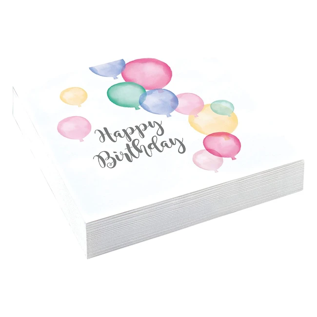Servilletas Happy Birthday Amscan 20 unidades - Colores Pastel