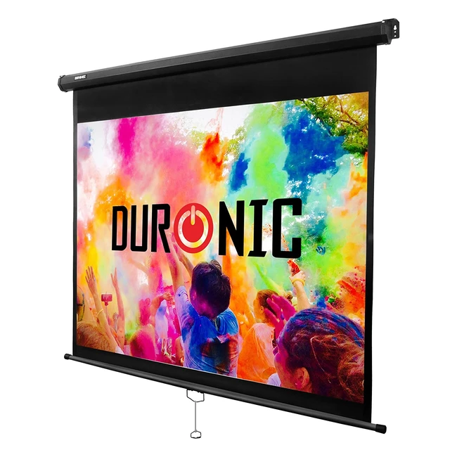 Duronic MPS60 60-Inch Manual Projection Screen - 122x91cm - HD Matte White - Hom