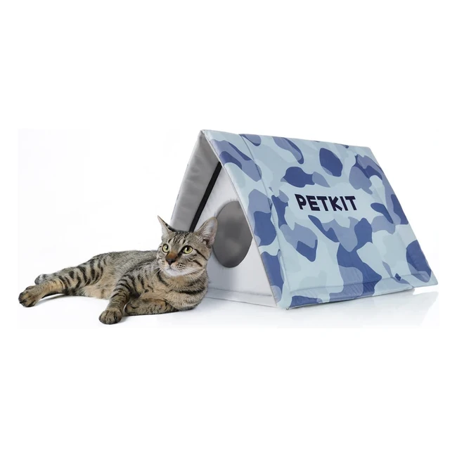 Cama para gatos PETKIT resistente al agua y al invierno, plegable y cómoda 58x46x38cm