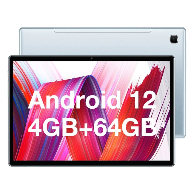 Tablette de jeu tactile Teclast P20S Android 12 - 10,1 pouces - 4Go RAM - 64Go ROM - 4G LTE SIM - Octa-core 2GHz CPU - 1280x800 IPS - Caméra 5,5MP - 6000mAh - Type-C - 2023