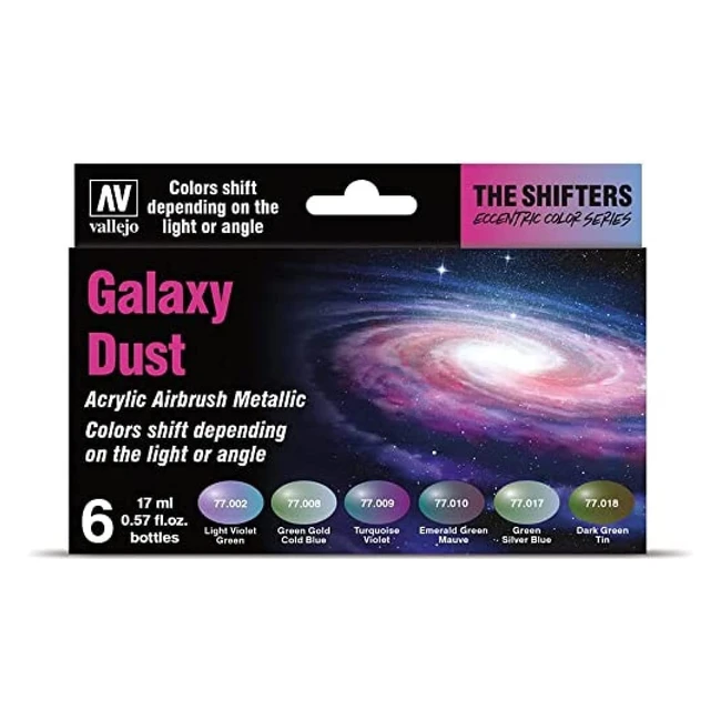 Kit de peinture Galaxy Dust Vallejo 077092 pour modélisme - Lot de 6 x 17ml