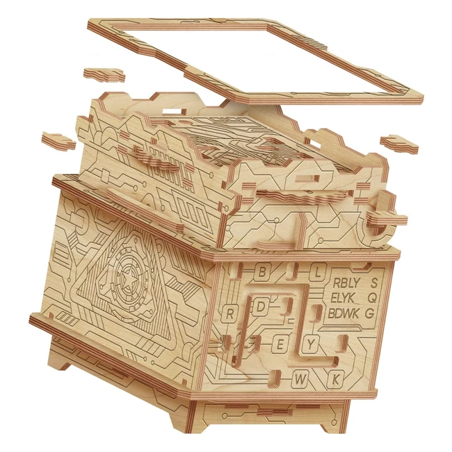 Jeu de puzzle 3D en bois ESC WELT Orbital Box - 3 en 1 - Cadeau de Pâques pour adultes - Jeu d'évasion