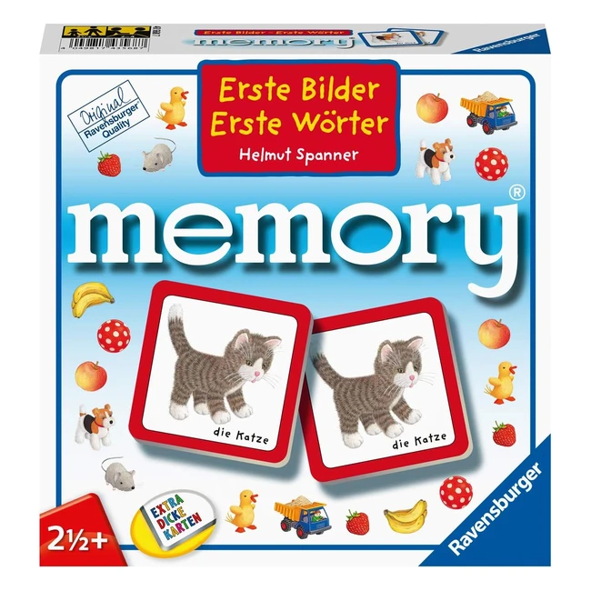 Jeu de mémoire Ravensburger pour enfants de 2 ans et plus - Motifs du livre Bestseller Premières Images Premières Mots