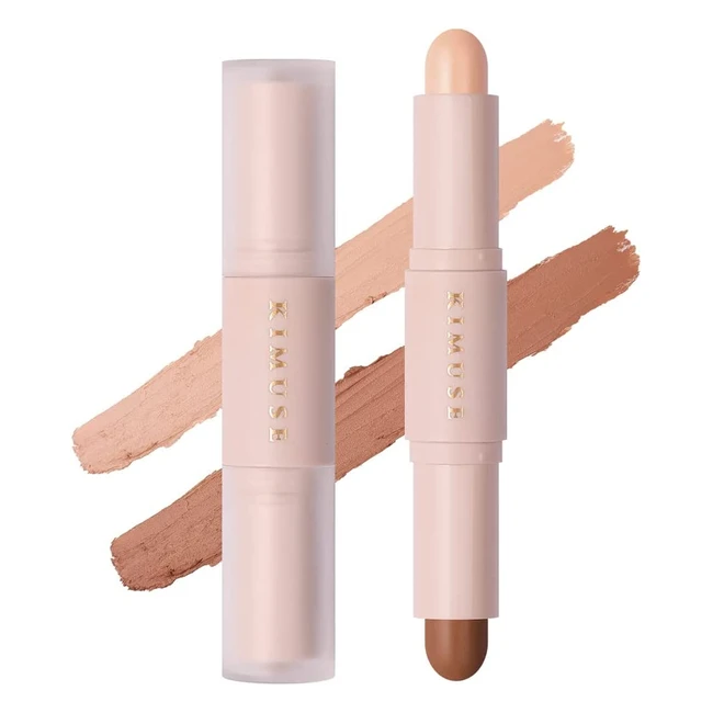 Kimuse Dual Cream Contour Stick - 2 Colors, Long-Lasting, Waterproof, for Light Skin - W03Deep