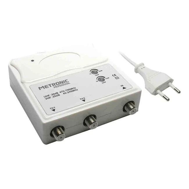 Amplificateur TV Metronic 414113 VHFUHF numrique terrestre avec filtre LTE - 